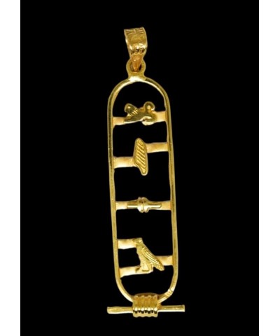 Customize Personalized Cartouche Necklace (Open Style) Available 14K Gold, 18K Gold and Sterling Silver 1-Sided Solid Pendant...