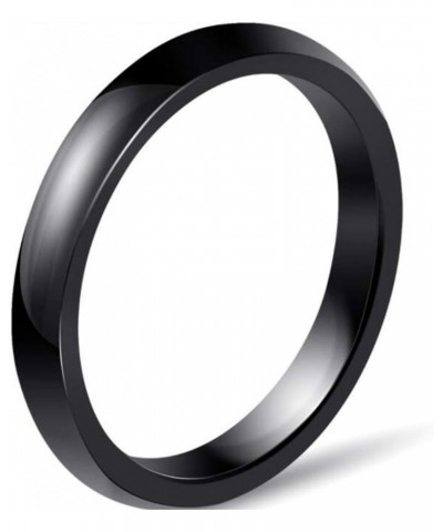 Two-Pack, 3mm Black White Polished Ceramic Wedding Band Stackable Ring Enhancer Black White $7.79 Rings