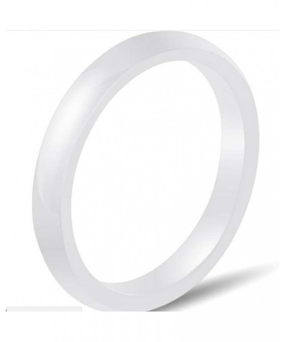 Two-Pack, 3mm Black White Polished Ceramic Wedding Band Stackable Ring Enhancer Black White $7.79 Rings