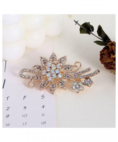 Exquisite Rhinestone Flower/Butterfly Brooches, Luxury Elegant Brooch Pins Sparkling Banquet Jewelry Gifts for Women, Girls, ...