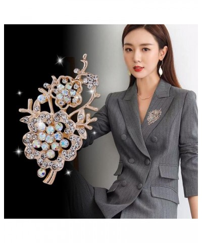 Exquisite Rhinestone Flower/Butterfly Brooches, Luxury Elegant Brooch Pins Sparkling Banquet Jewelry Gifts for Women, Girls, ...