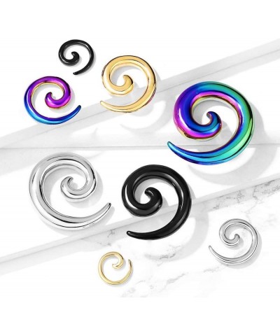 Stainless Steel Spiral Tapers 6GA (4mm), Gold $12.00 Body Jewelry