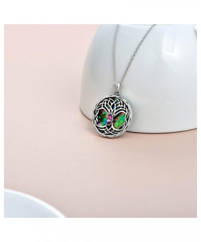 Sterling Silver Celtic Tree of Life Necklace, Celtic Jewelry Gifts for Women Her Mom Wife Purple $14.24 Necklaces