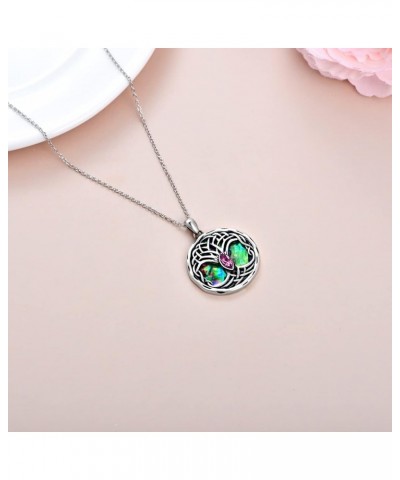 Sterling Silver Celtic Tree of Life Necklace, Celtic Jewelry Gifts for Women Her Mom Wife Purple $14.24 Necklaces