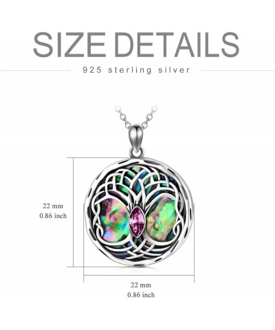 Sterling Silver Celtic Tree of Life Necklace, Celtic Jewelry Gifts for Women Her Mom Wife Purple $14.24 Necklaces