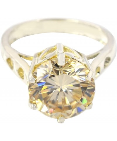 skyjewels 4.35 Ct Champagne Moissanite Ring, Amazing Shine & Bling US 6.25 Ring Size ! $47.00 Others