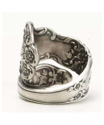 925 Sterling Silver Oxidized Spoon Ring Adjustable Ring Jewelry Gifts for Women Sterling Silver $4.36 Rings