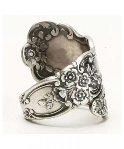 925 Sterling Silver Oxidized Spoon Ring Adjustable Ring Jewelry Gifts for Women Sterling Silver $4.36 Rings