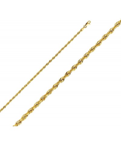 14K Hollow Gold Rope Chains (Select Options) 20 Inches Yellow Gold $192.36 Necklaces