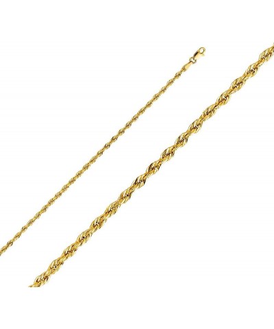 14K Hollow Gold Rope Chains (Select Options) 20 Inches Yellow Gold $192.36 Necklaces