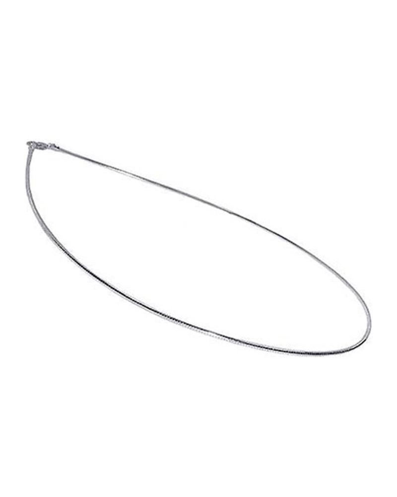 Italian 925 Sterling Silver 1mm Round Omega Chain Necklace for Women 20 inch $14.72 Others