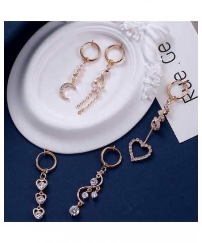 5Pcs Stainless Steel Fake Belly Rings for Women Girls Clip on Belly Button Rings Non Piercing Faux Navel Rings Rose-Gold $8.5...