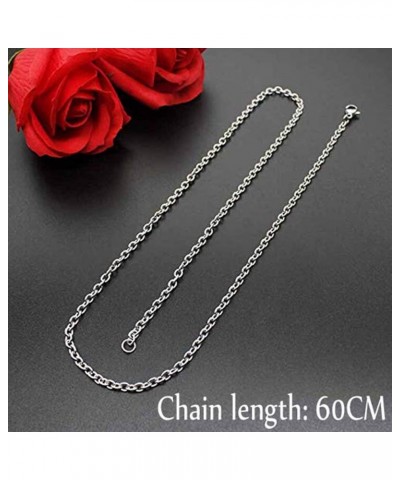 Urn Necklaces Memorial Stainless Steel Pendant Electrocardiogram Engraved I Love You Forever. Rolo Chain 60Cm Silver Wife $13...