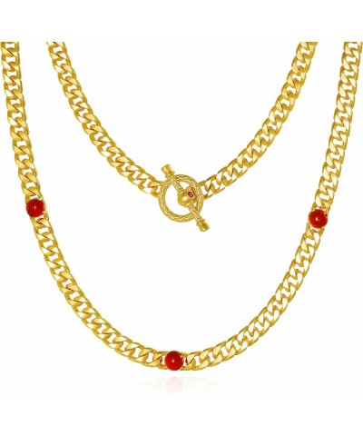 Gold Chain Necklace for Women 14K Gold Plated Diamond-Cut Cuban Curb Link Chain Necklaces with Cubic Zirconia Trendy Jewelry ...