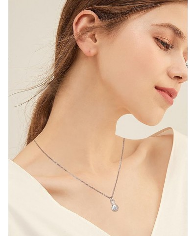 Infinity Pendant Necklace 925 Sterling Silver Teardrop Birthstone Jewelry for Women 04-diamond-Apr $24.20 Necklaces