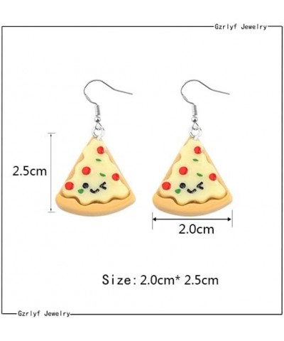 Hamburger Earrings French Fries Pizza Dangle Earrings Dangle Funny Food Earrings Burger Pizza Lover Gifts for Women Pizza Dan...