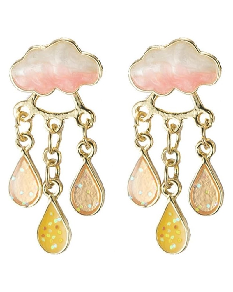 Acrylic Rain Cloud Earrings Lovely Clouds Rainbow Raindrop Earrings for Women Girls Creative Transparent Cloud Earrings Rainb...