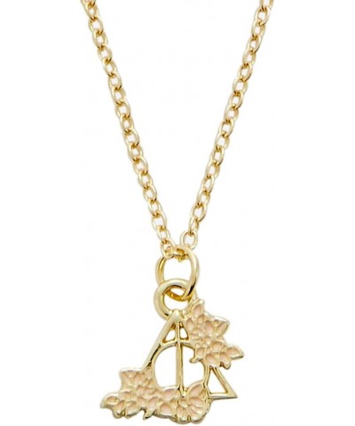 Harry Potter Floral Deathly Hallows 18 inch Necklace $6.45 Necklaces