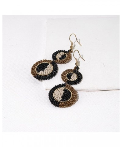 INK+ALLOY Women's Beaded Boho Earrings Kara Disc Seed Bead Drop Statement Earrings Handmade Jewelry for the Modern Bohemian, ...