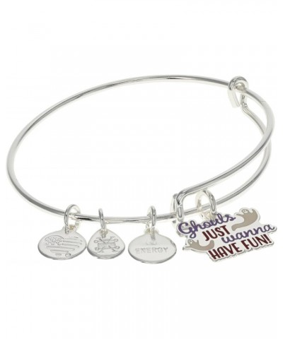 Ghouls Just Wanna Have Fun Bracelet, Shiny Silver Finish, 2 to 3.5 in $13.20 Bracelets