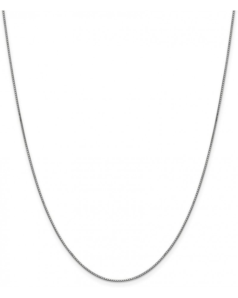 Solid 10K White Gold .90mm Box Chain 30.0 Inches $102.60 Necklaces