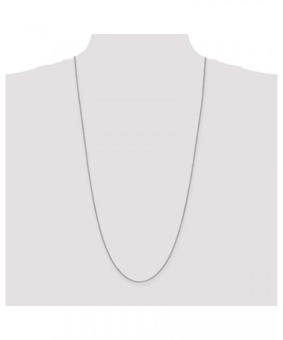 Solid 10K White Gold .90mm Box Chain 30.0 Inches $102.60 Necklaces