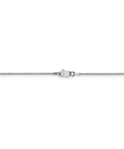 Solid 10K White Gold .90mm Box Chain 30.0 Inches $102.60 Necklaces