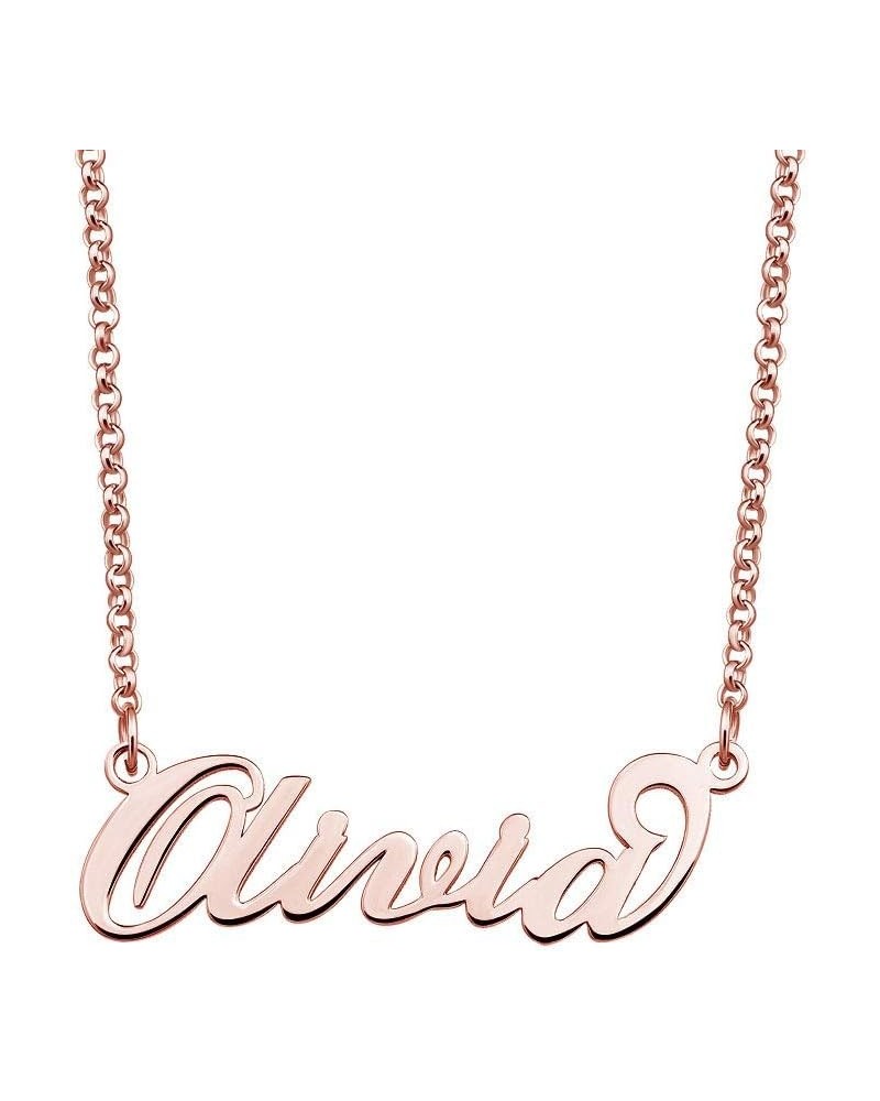 Casa De Novia Cursive Name Necklace Pendant Personalized Gift Custom Jewelry for Women Mom Men Girls Boys Olivia $11.03 Neckl...