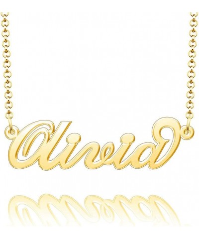 Casa De Novia Cursive Name Necklace Pendant Personalized Gift Custom Jewelry for Women Mom Men Girls Boys Olivia $11.03 Neckl...