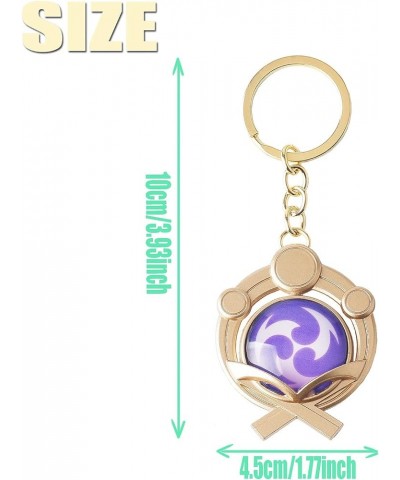 Genshin Impact Vision Keychain God's Eye Inazuma Luminous Keyring Style-8 $7.64 Necklaces