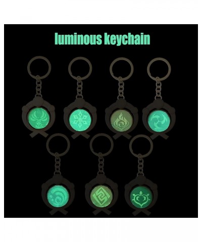 Genshin Impact Vision Keychain God's Eye Inazuma Luminous Keyring Style-8 $7.64 Necklaces