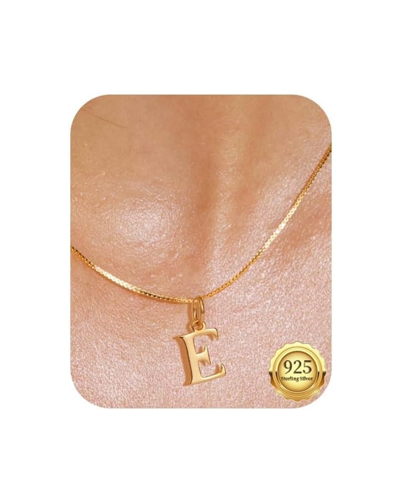 S925 Gold Initial Necklaces for Women Girls, Dainty Gold Personalized Name Letter Necklace, Tiny A-Z Pendant Custom Choker Ne...