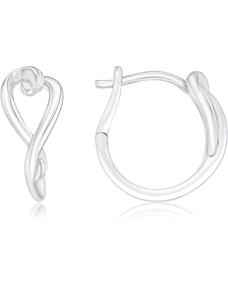 Exclusive Always Together Heart Huggie Hoop Earrings $38.13 Earrings