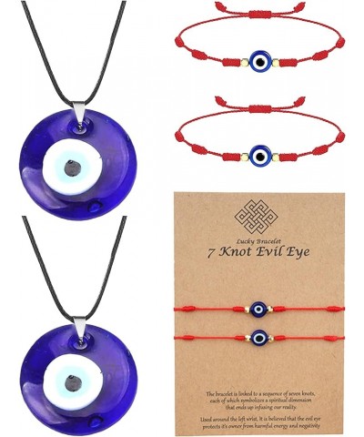 Evil Eye Necklace Necklace for Men Mens Necklace Evil Eye Jewelry Blue Turkish Glass Leather Rope Pink Evil Eye Necklace for ...