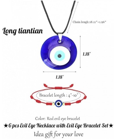 Evil Eye Necklace Necklace for Men Mens Necklace Evil Eye Jewelry Blue Turkish Glass Leather Rope Pink Evil Eye Necklace for ...