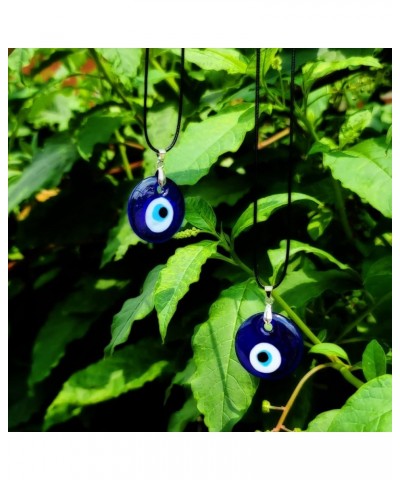 Evil Eye Necklace Necklace for Men Mens Necklace Evil Eye Jewelry Blue Turkish Glass Leather Rope Pink Evil Eye Necklace for ...