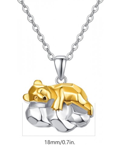 Sterling Silver Animal Necklace for Women Girls Valentine's Day Birthday Party Jewelry Gifts with 18''+2'' Chain 13-Bear $15....