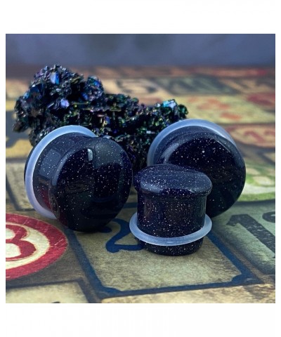 Pair of Blue Sand Stone Single Flare Plugs (STN-738) $9.98 Body Jewelry