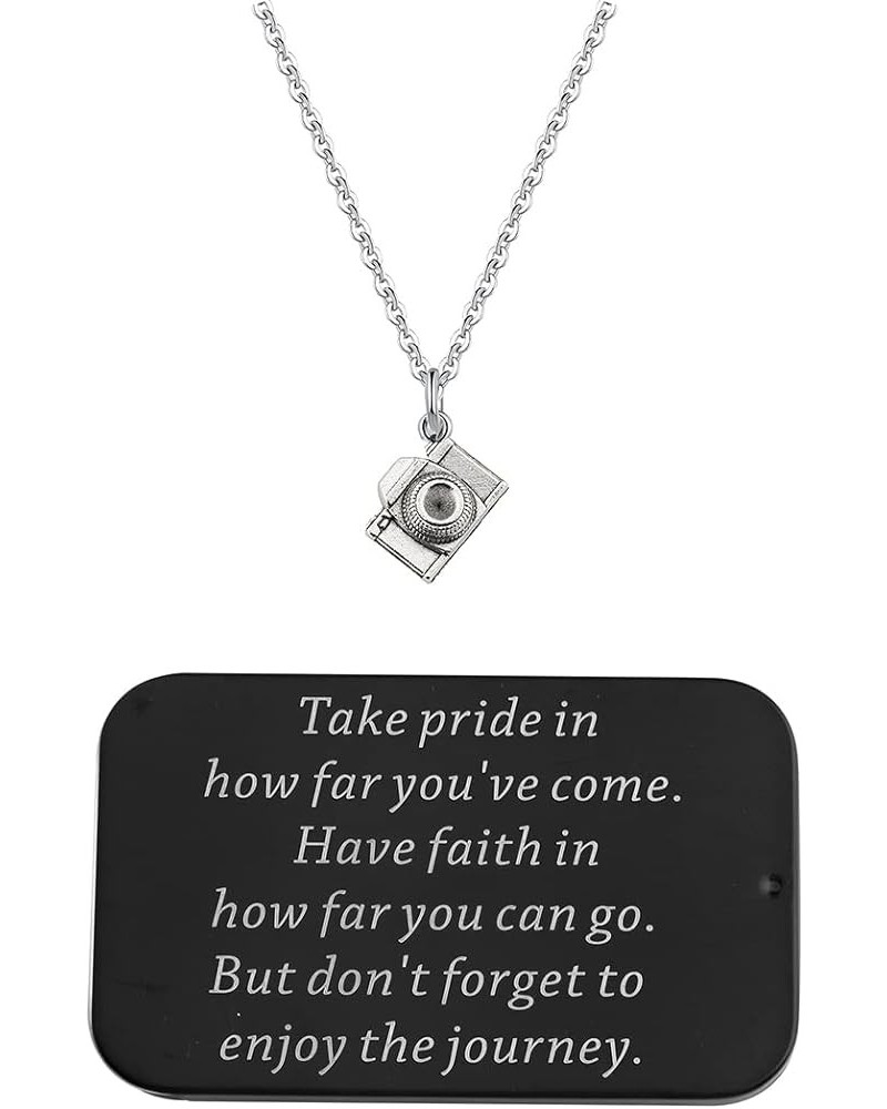 Camera Necklace Photographer Gift Camera Charm Pendant Necklace Inspirational Photography Gifts SILVER $7.83 Necklaces