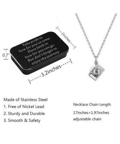 Camera Necklace Photographer Gift Camera Charm Pendant Necklace Inspirational Photography Gifts SILVER $7.83 Necklaces