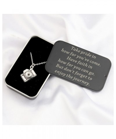 Camera Necklace Photographer Gift Camera Charm Pendant Necklace Inspirational Photography Gifts SILVER $7.83 Necklaces