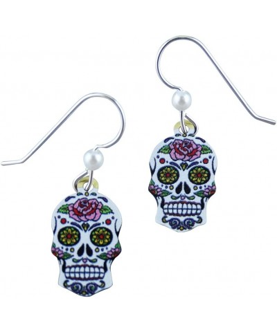 Miscellaneous Dangle Earrings, Sterling Silver Ear Wires Sugar Skull $30.09 Earrings