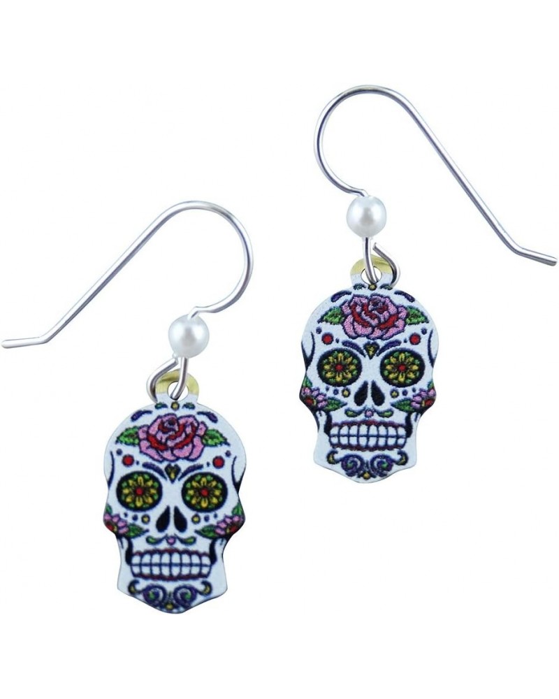 Miscellaneous Dangle Earrings, Sterling Silver Ear Wires Sugar Skull $30.09 Earrings