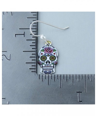 Miscellaneous Dangle Earrings, Sterling Silver Ear Wires Sugar Skull $30.09 Earrings