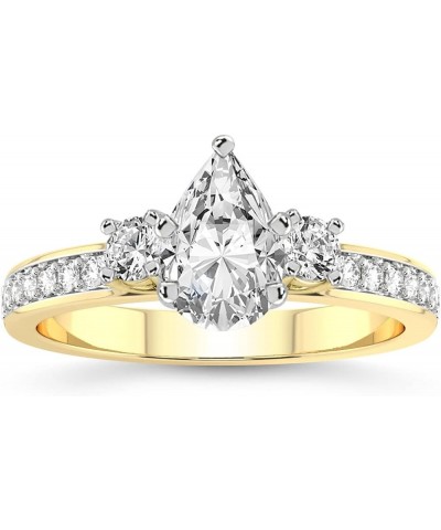 1 Ct - 5 Ct | IGI Certified Lab Grown Diamond Ring | 14K Or 18K White, Yellow Or Rose Gold | Trilogy Three Stone Lab Diamond ...