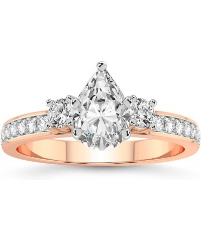 1 Ct - 5 Ct | IGI Certified Lab Grown Diamond Ring | 14K Or 18K White, Yellow Or Rose Gold | Trilogy Three Stone Lab Diamond ...