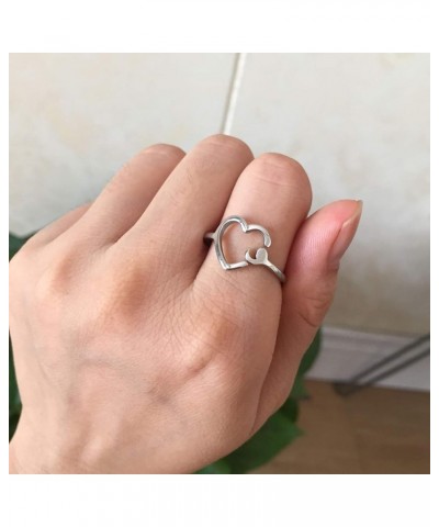 Promise Rings for Couples Matching Rings for Boyfriend and Girlfriend Valentine's Day Gifts for Couples 2024 3pcs heart rings...