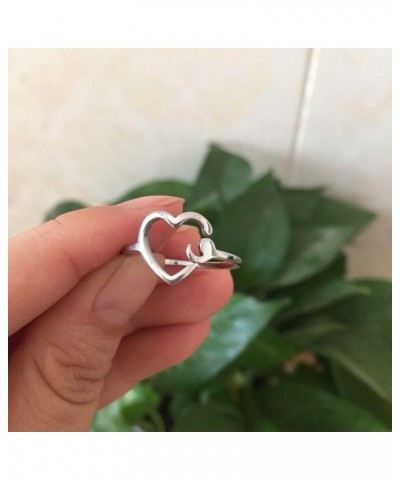 Promise Rings for Couples Matching Rings for Boyfriend and Girlfriend Valentine's Day Gifts for Couples 2024 3pcs heart rings...