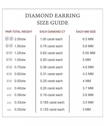 Round Natural Diamond Stud (IGI Certified 0.70 ct & up) Plus Quality Screw Back Earrings in 14k Solid Gold, 0.04 Ctw - 2.00 C...