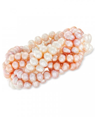 6-7mm Multicolored Cultured Pearl Braided Stretch Bracelet. 7 inches $43.68 Bracelets